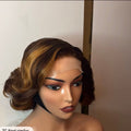 Piano bounce human hair wig